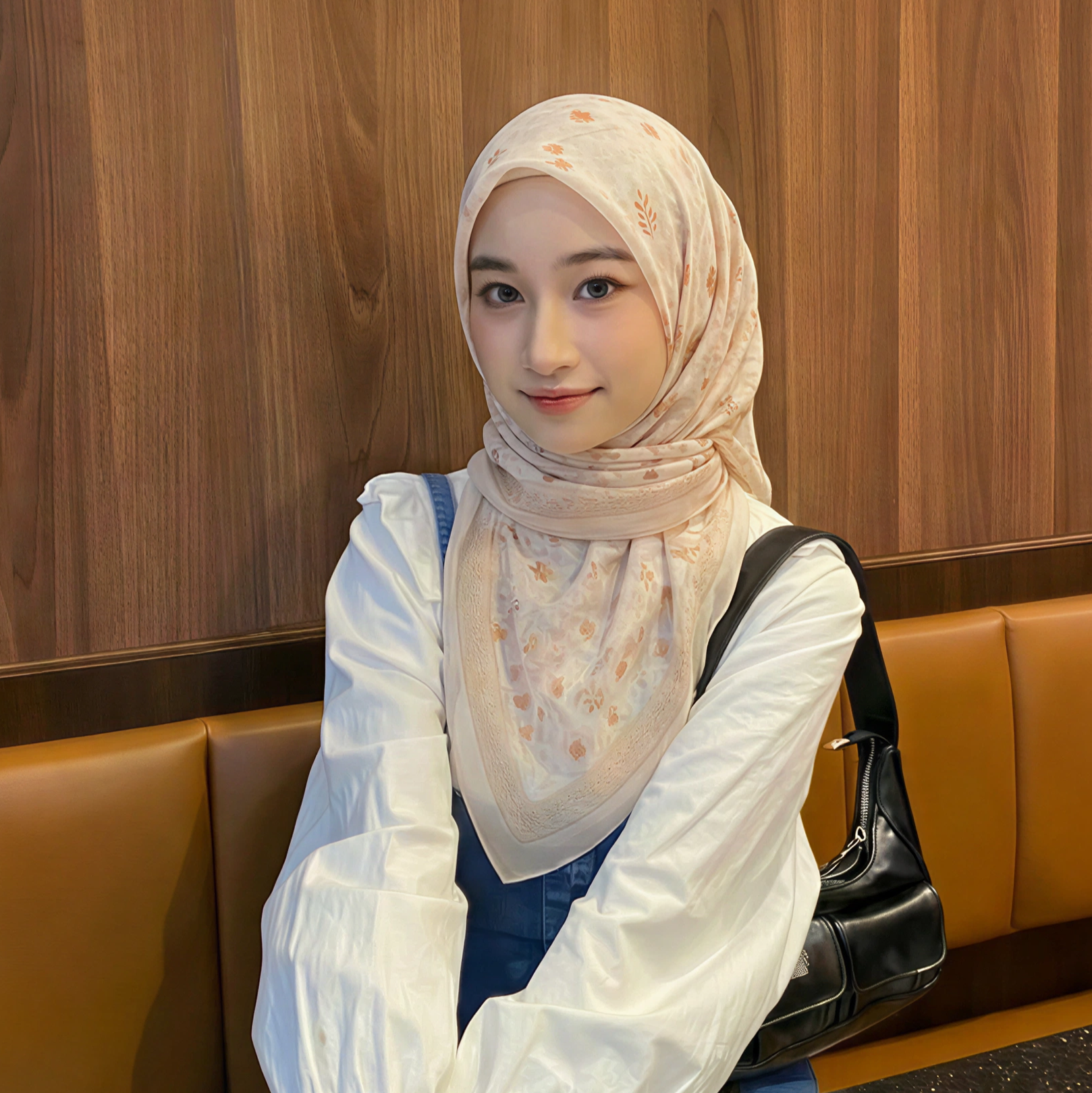 Women Fashion Malaysia - Fashion Floral Printed Viscose Square Scarf