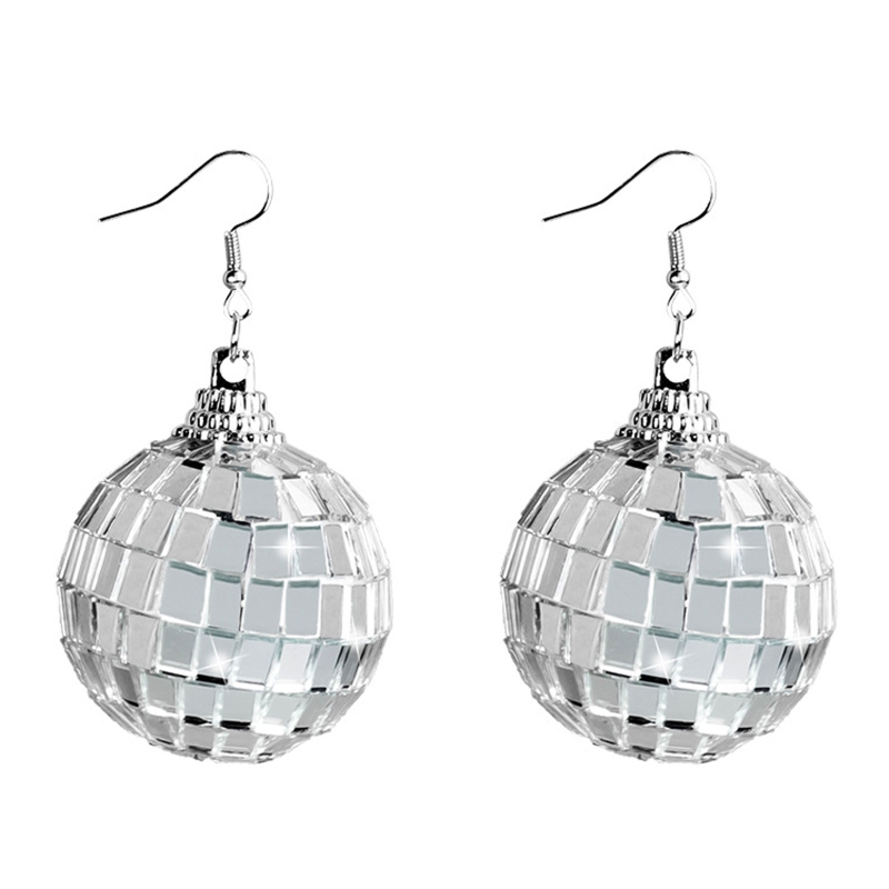31BB Disco Ball Earrings Dangl - Women'S Fashion Of The 70S recension och pris