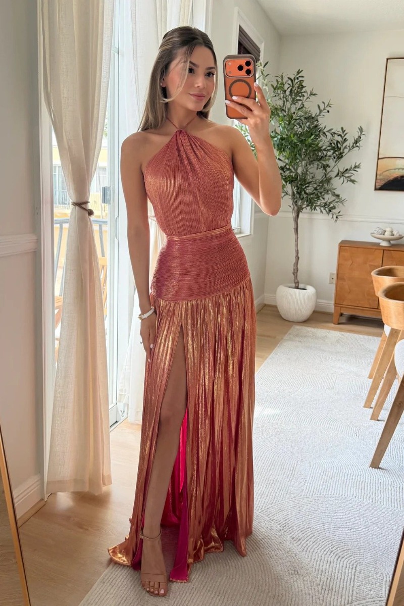 Women Solid Metallic Gilding C - Women'S Fashion Gilded Age recension och pris