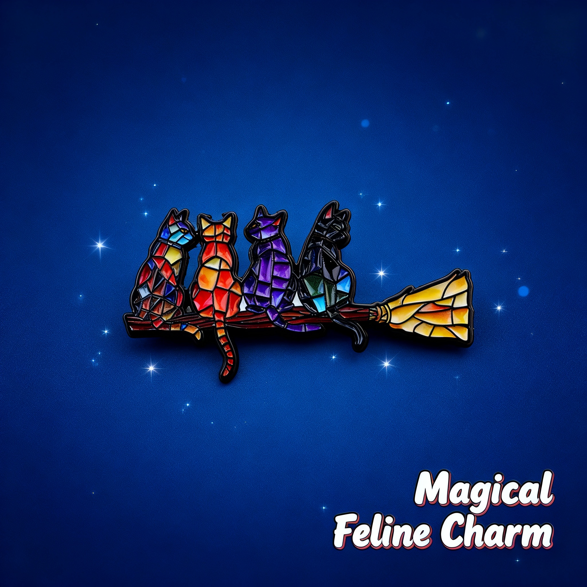 Colorful Cat Enamel Pin Witch  - Women'S Fashion Backpack recension och pris