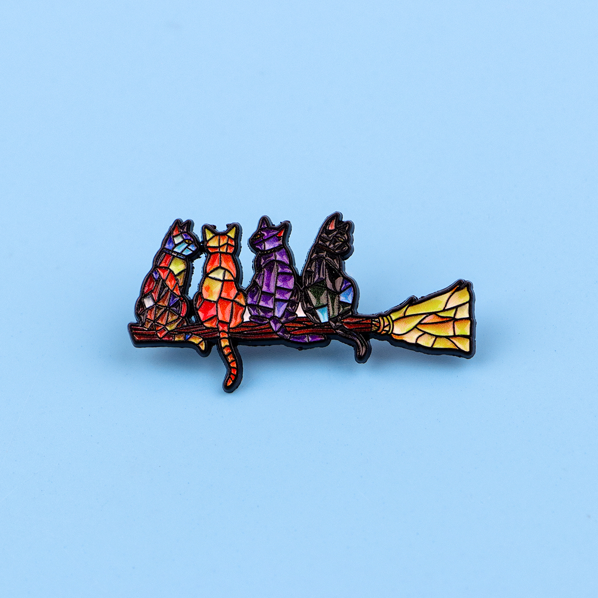 Colorful Cat Enamel Pin Witch  - Women'S Fashion Backpack recension och pris