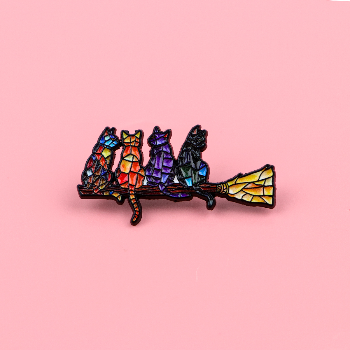 Colorful Cat Enamel Pin Witch  - Women'S Fashion Backpack recension och pris
