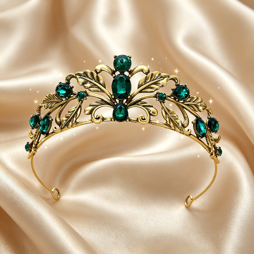 Vintage Leaf Rhinestone Bridal - Women Queen Fashion recension och pris