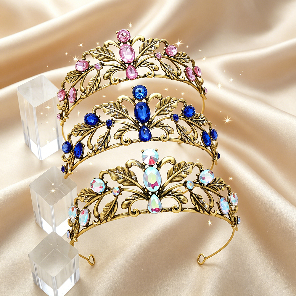 Vintage Leaf Rhinestone Bridal - Women Queen Fashion recension och pris