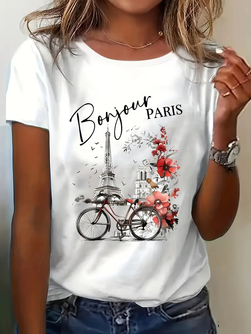 Fashion Bonjour Paris Text Pri - Women'S Fashion Paris recension och pris