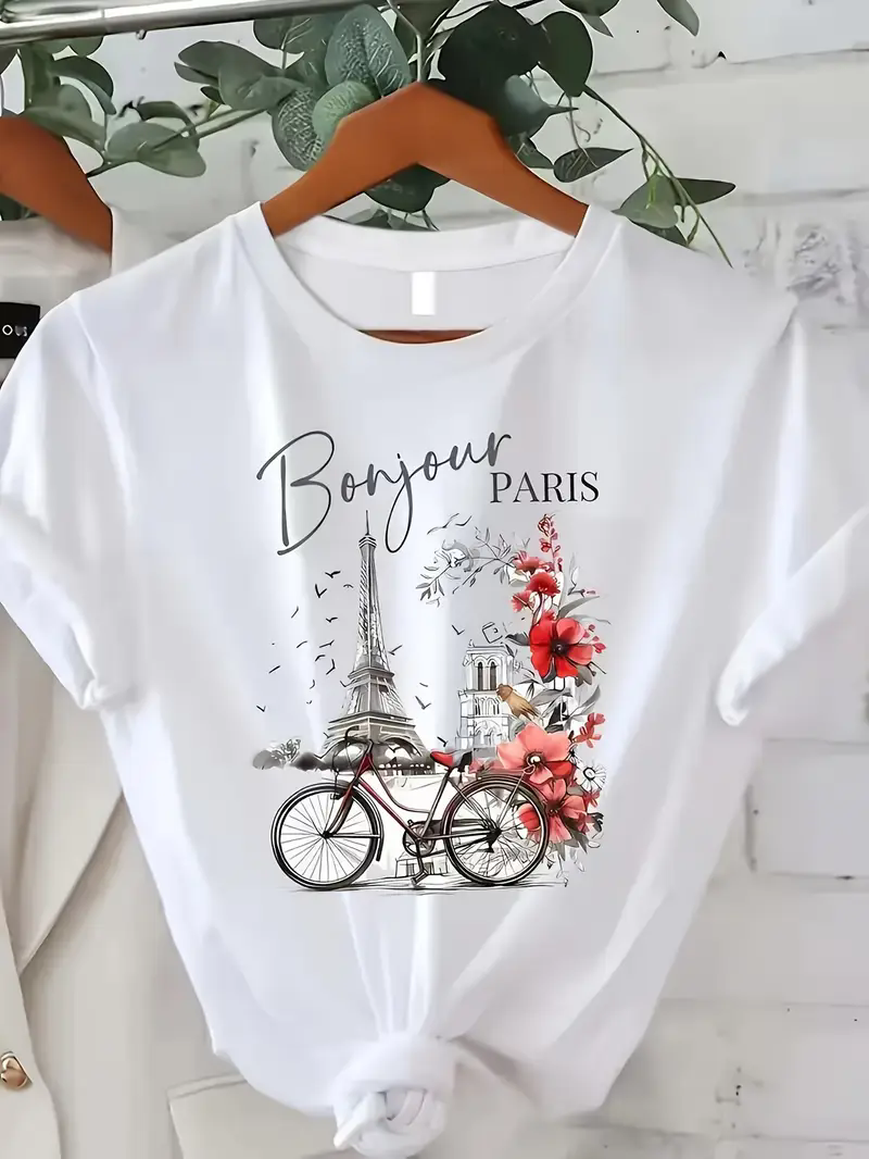 Fashion Bonjour Paris Text Pri - Women'S Fashion Paris recension och pris