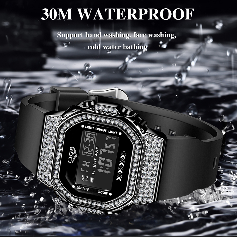 LIGE Diamond Dial Watch Women  - Women Fashion Zone recension och pris
