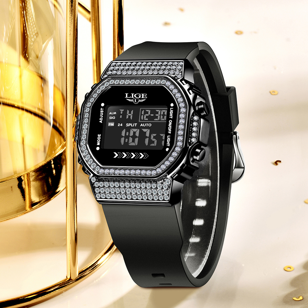 LIGE Diamond Dial Watch Women  - Women Fashion Zone recension och pris