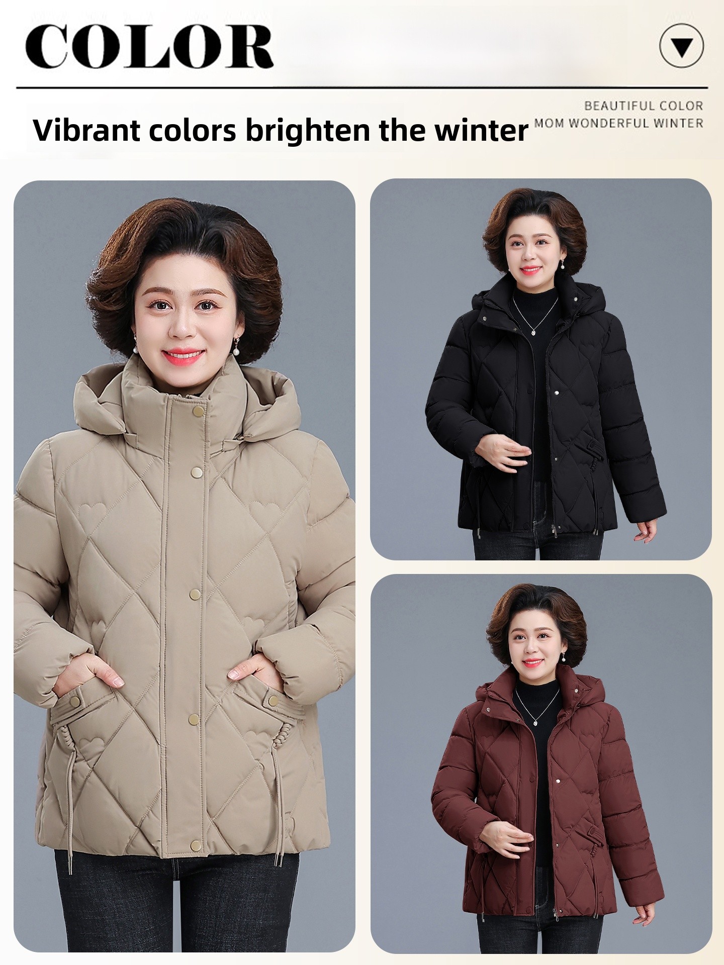 Thickened down Cotton Jacket f - Women Fashion Over 50 recension och pris