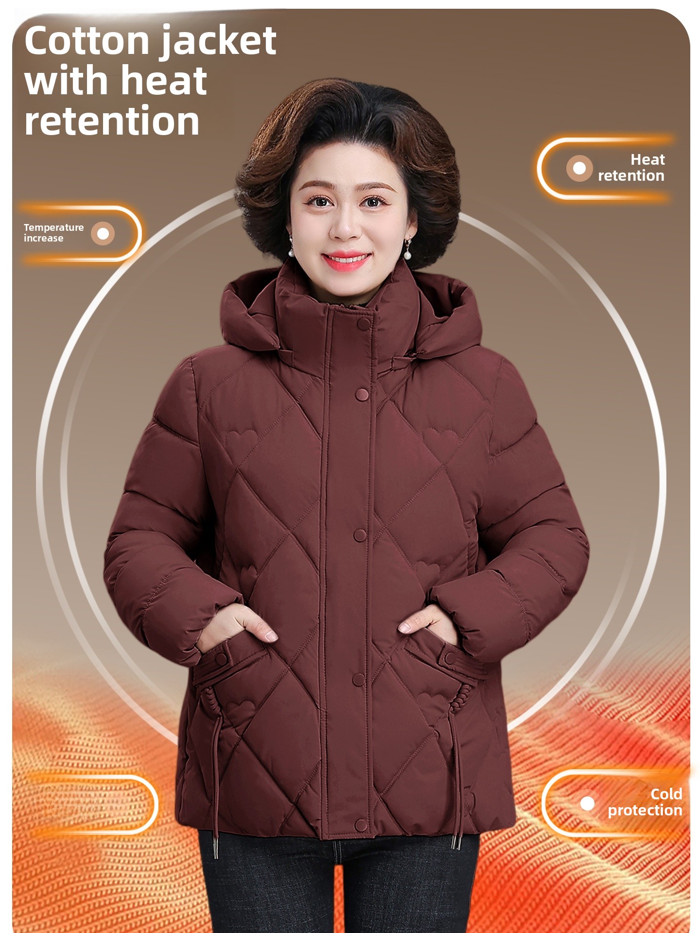 Thickened down Cotton Jacket f - Women Fashion Over 50 recension och pris