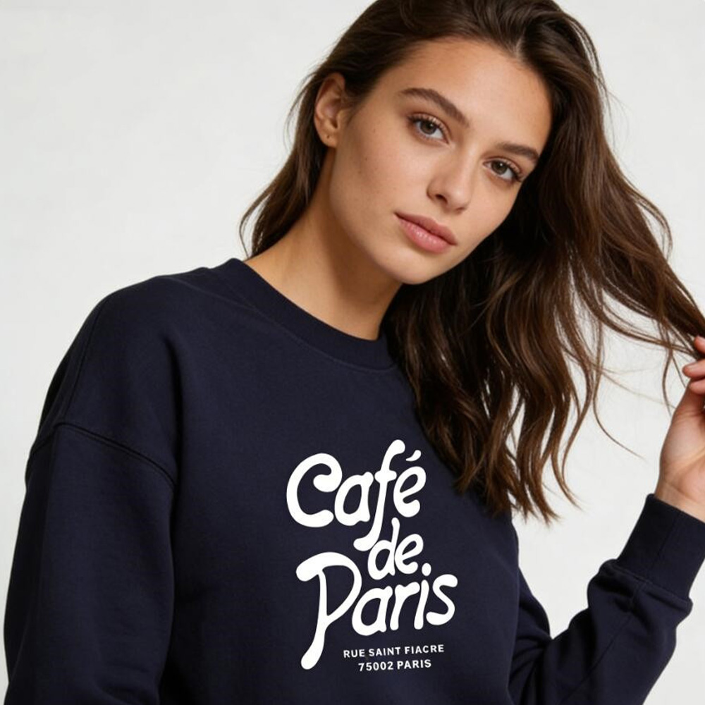 Cafe de Paris Letters Printing - Women'S Fashion Paris recension och pris