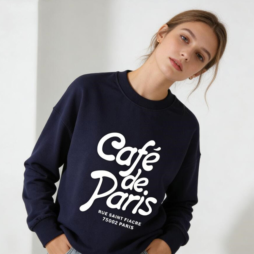 Cafe de Paris Letters Printing - Women'S Fashion Paris recension och pris