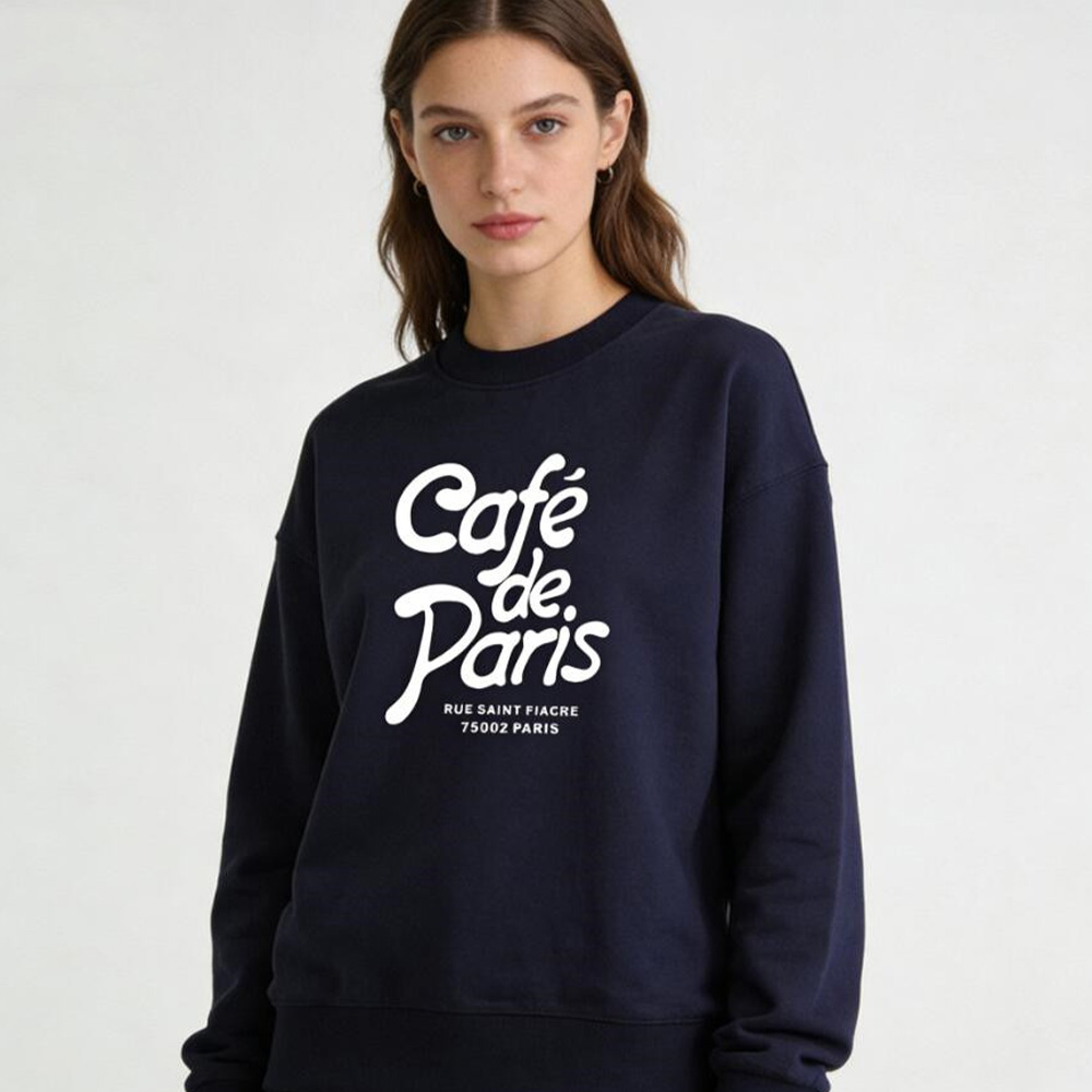 Cafe de Paris Letters Printing - Women'S Fashion Paris recension och pris