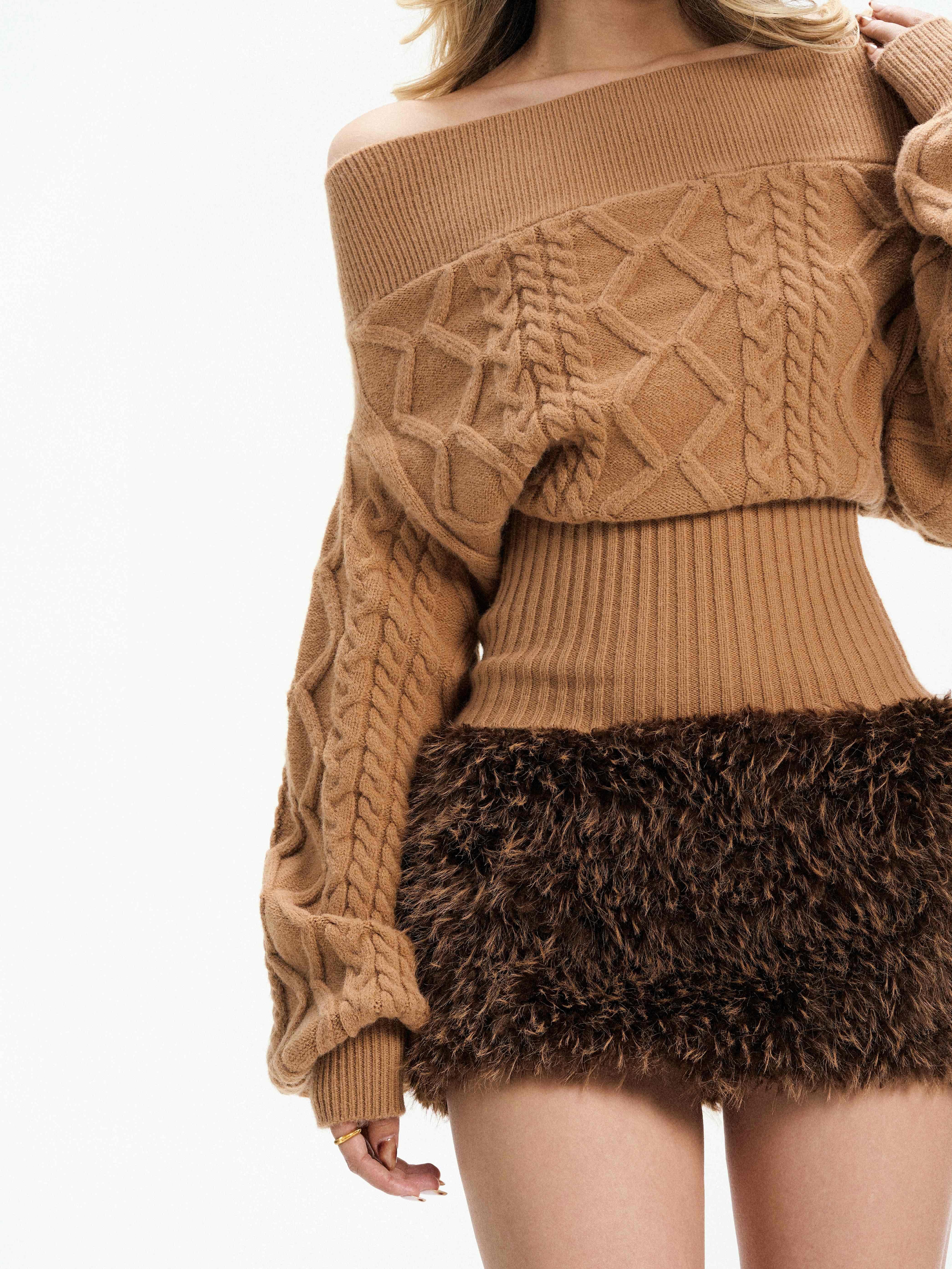 Thickly woven Z-pattern camel  - Women Fashion Zone recension och pris
