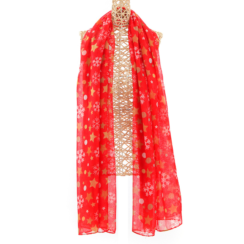 Christmas Snowflake Print Scar - Women'S Fashion Paris recension och pris