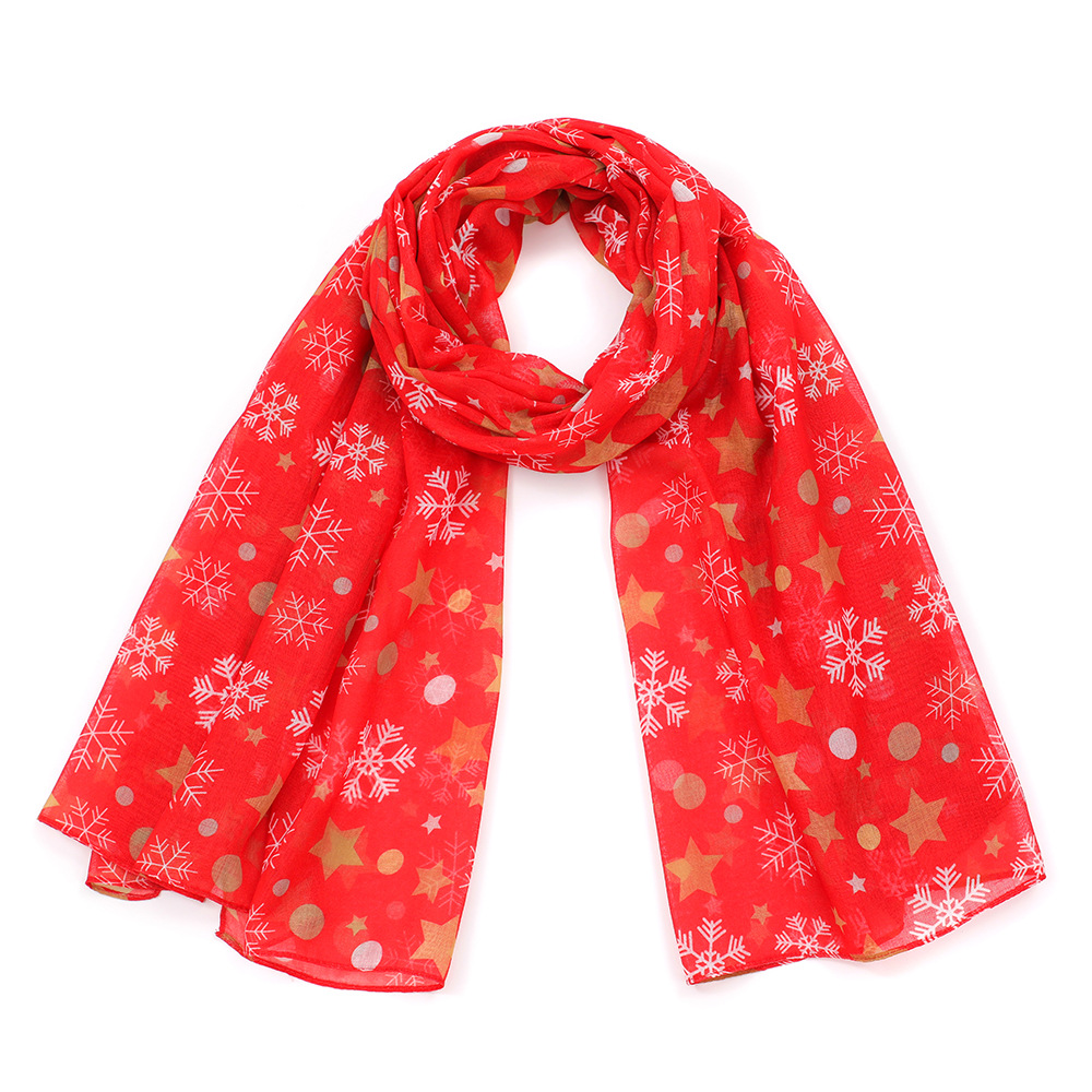 Christmas Snowflake Print Scar - Women'S Fashion Paris recension och pris