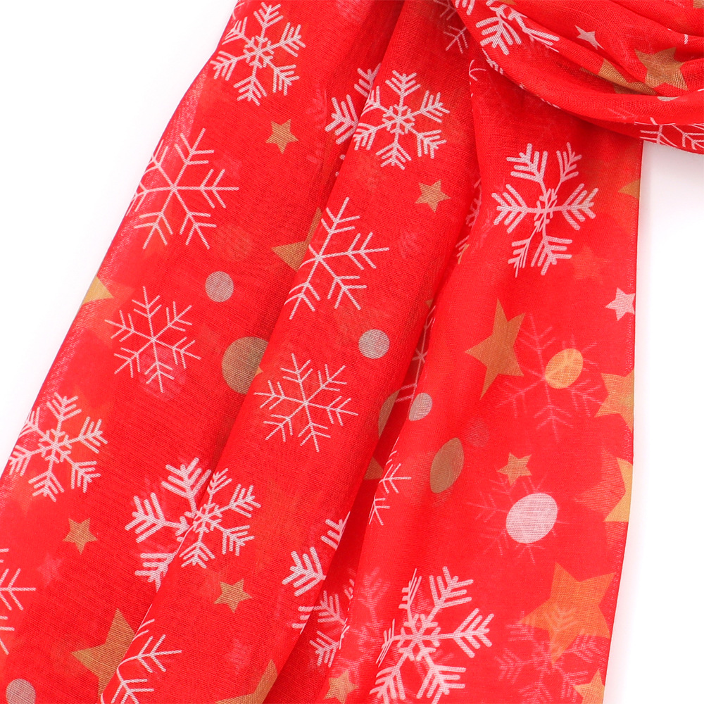 Christmas Snowflake Print Scar - Women'S Fashion Paris recension och pris
