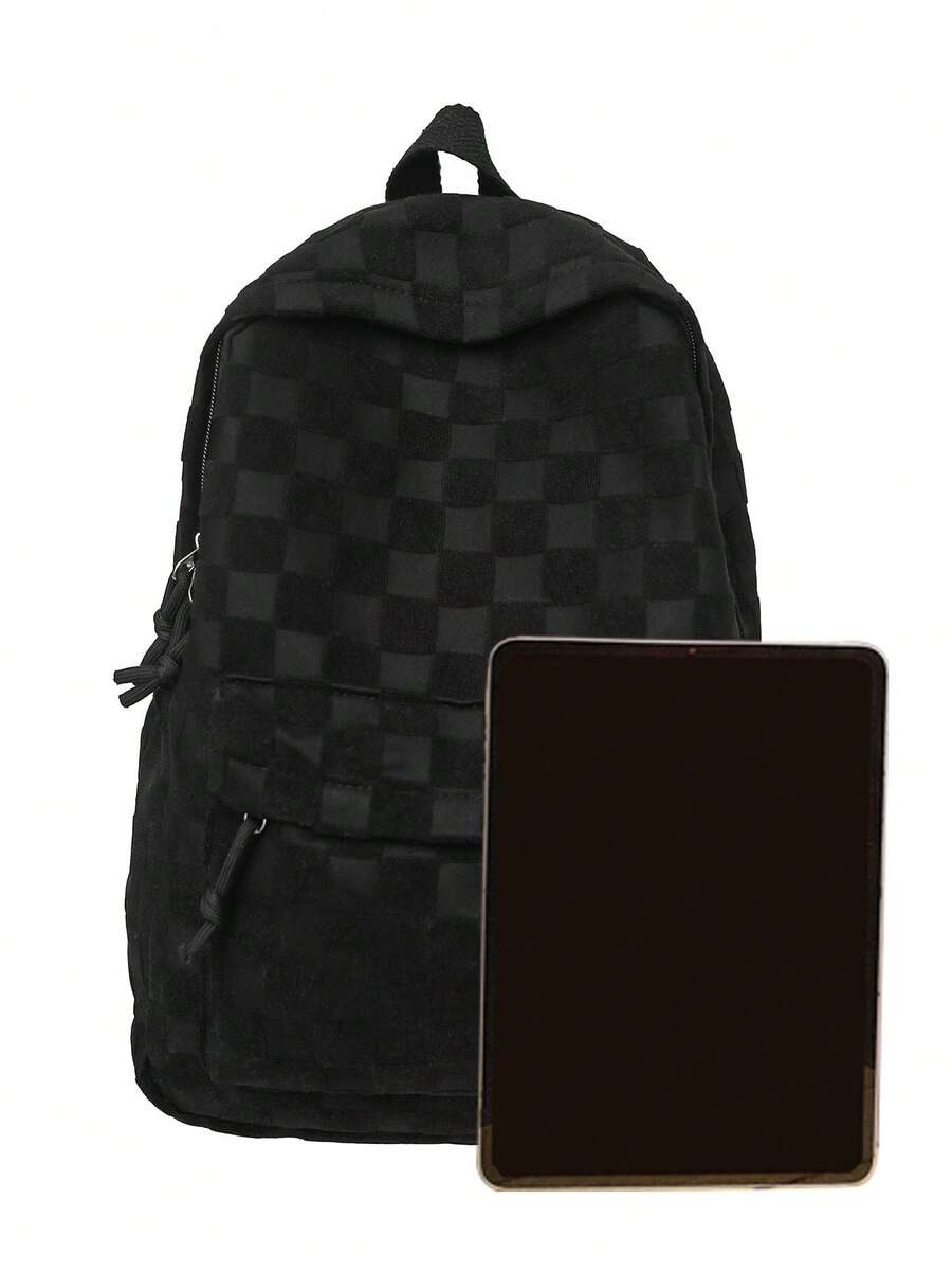 Womens Patchwork Plaid Faux Fu - Women'S Fashion Backpack recension och pris