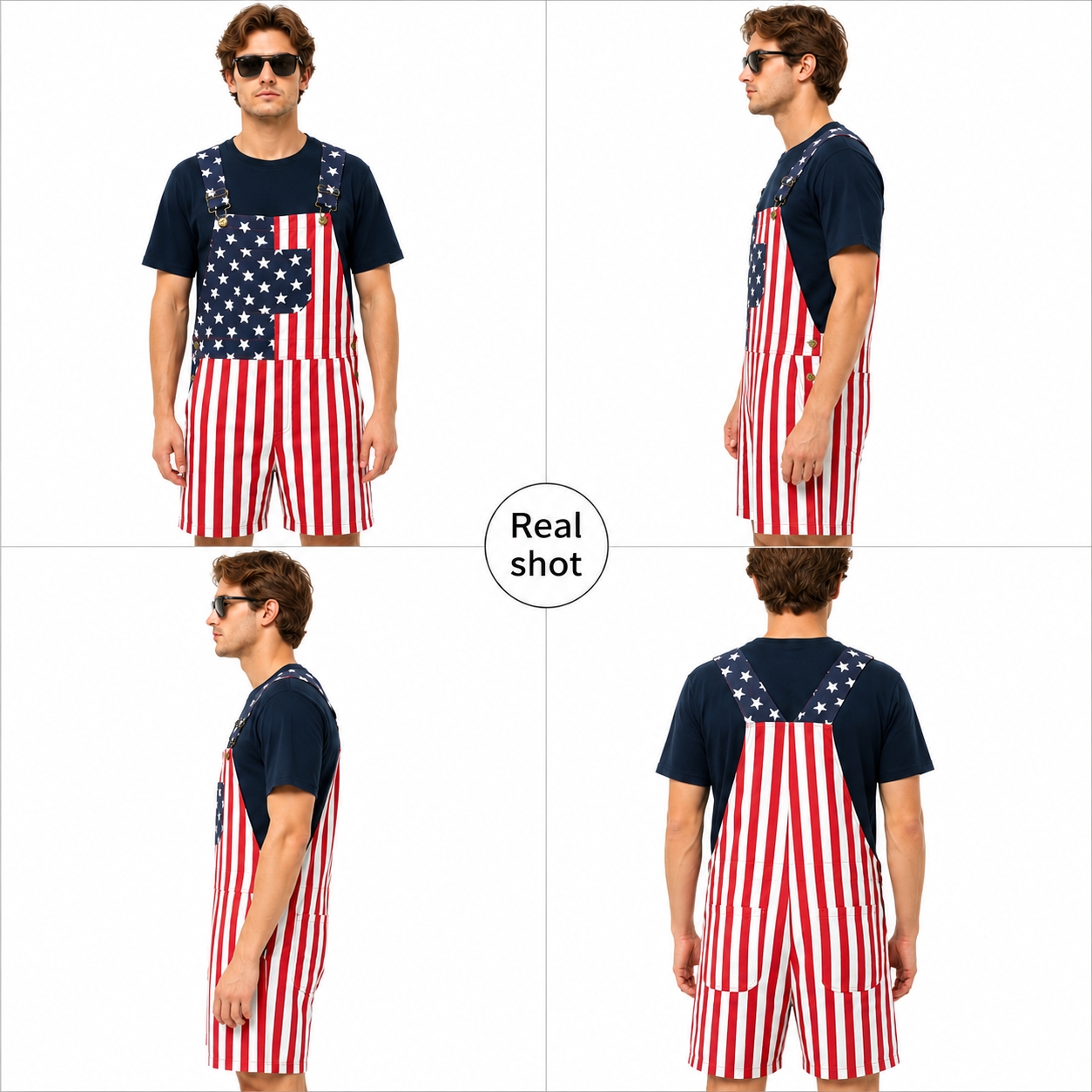 American Flag Printed Bib Over - Women'S Fashion Overalls recension och pris
