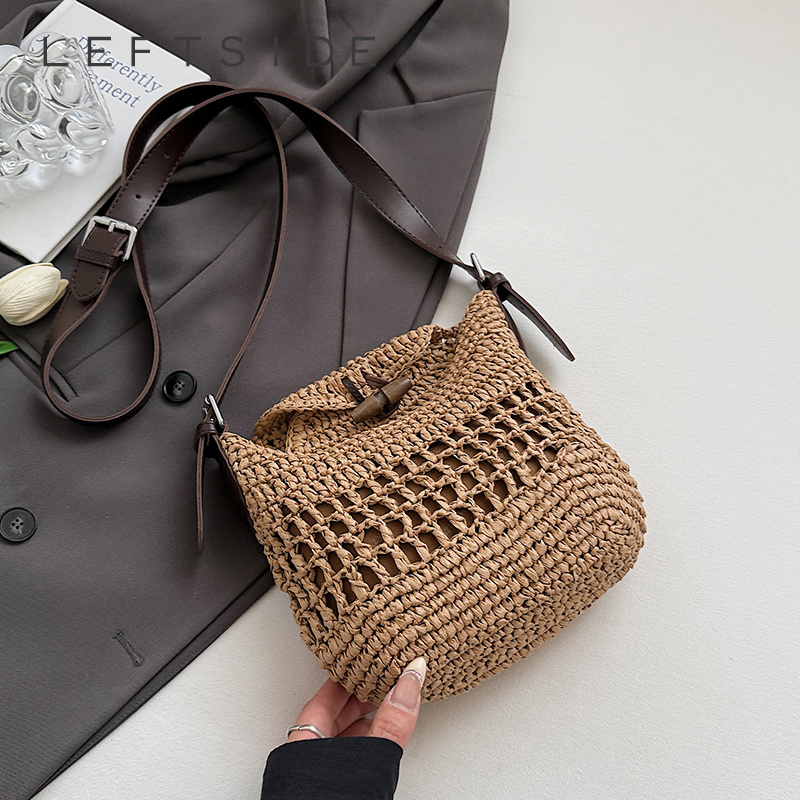 Small Woven Straw Bucket Bag L - Women'S Fashion Trends Spring 2026 recension och pris