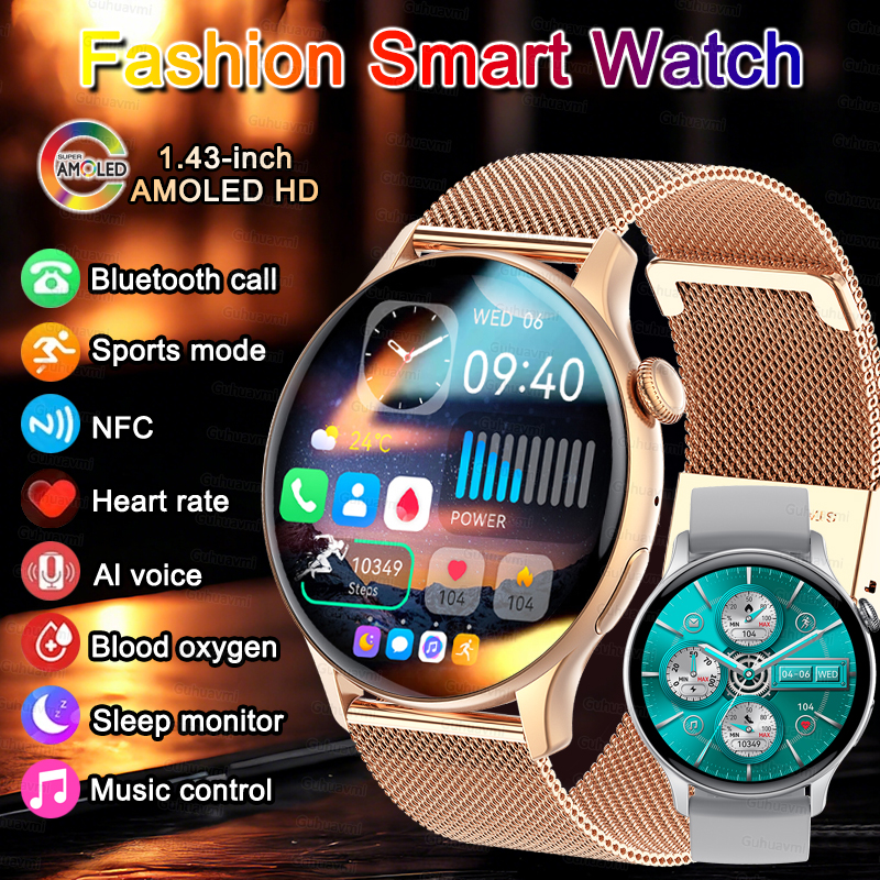 Women Smartwatch NFC AMOLED Sc - Women Fashion Zone recension och pris