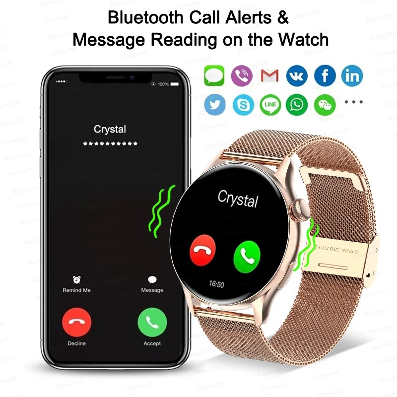 Women Smartwatch NFC AMOLED Sc - Women Fashion Zone recension och pris