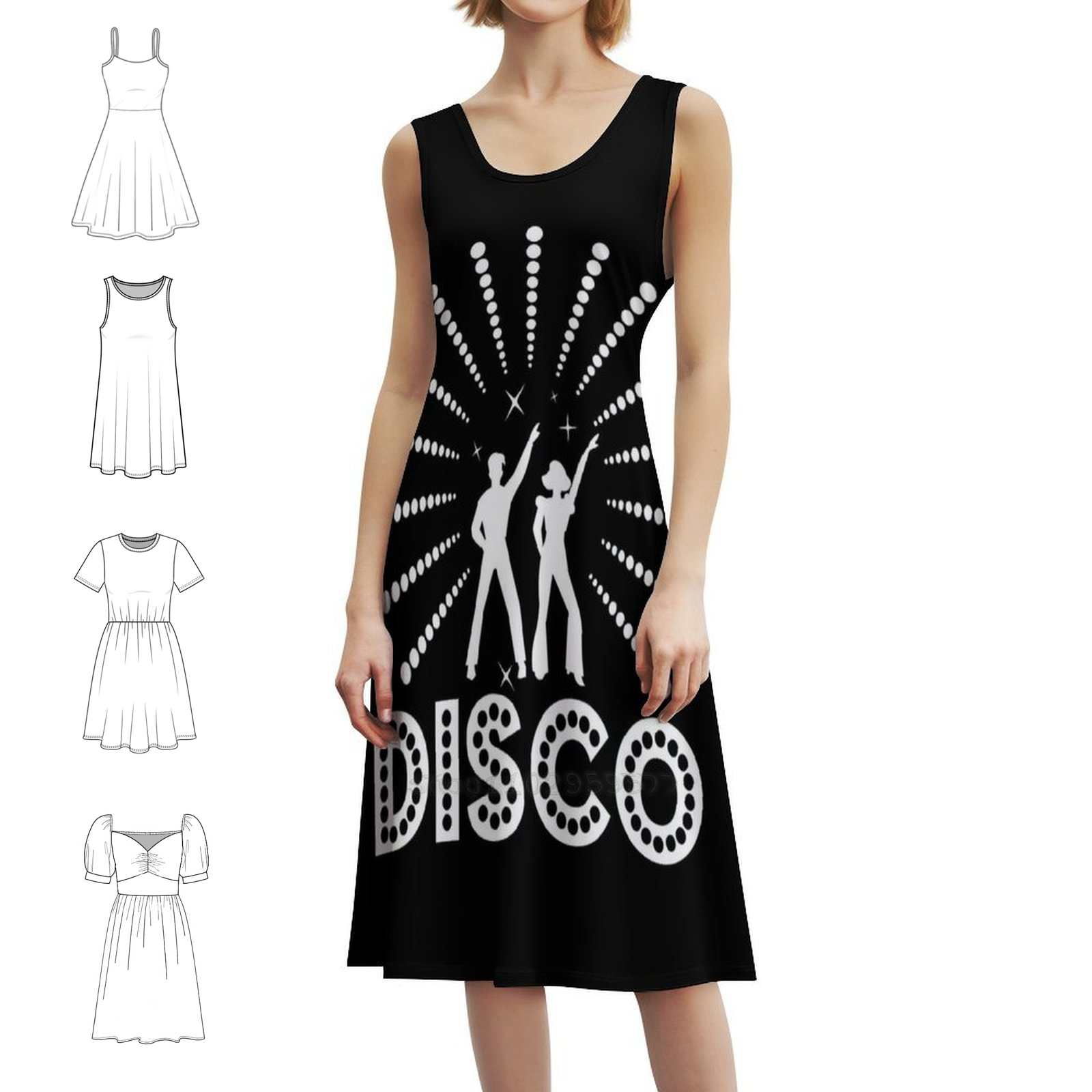White And Black 70S Disco Part - Women'S Fashion Of The 70S recension och pris