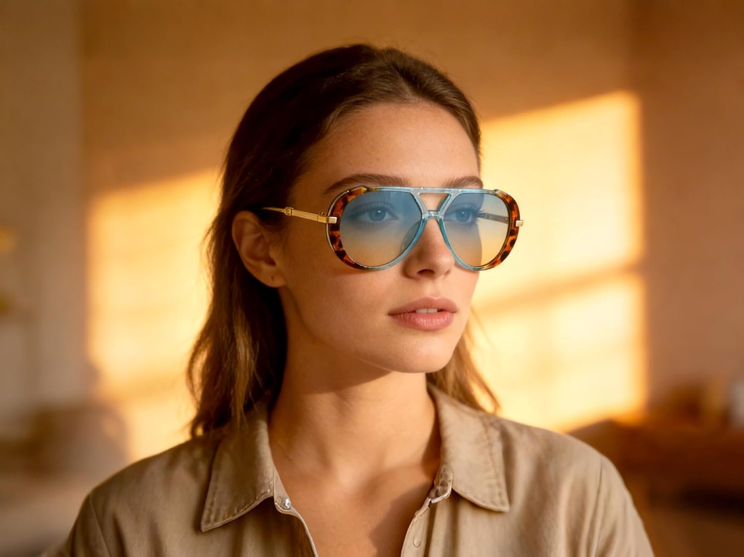 KENBO Retro Gold Aviator Sungl - Women'S Fashion Of The 70S recension och pris