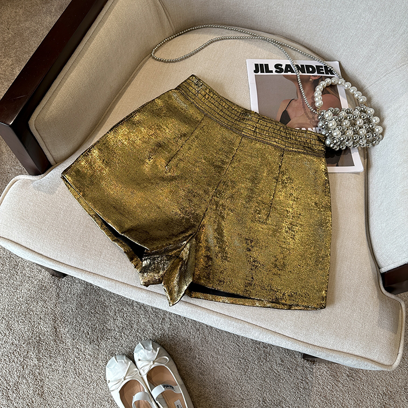 Gilding Fabric Loose Shorts Wo - Women'S Fashion Gilded Age recension och pris