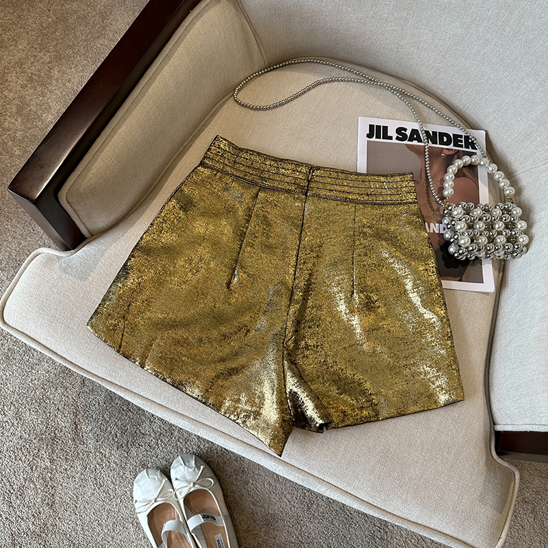 Gilding Fabric Loose Shorts Wo - Women'S Fashion Gilded Age recension och pris