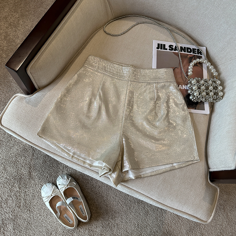 Gilding Fabric Loose Shorts Wo - Women'S Fashion Gilded Age recension och pris