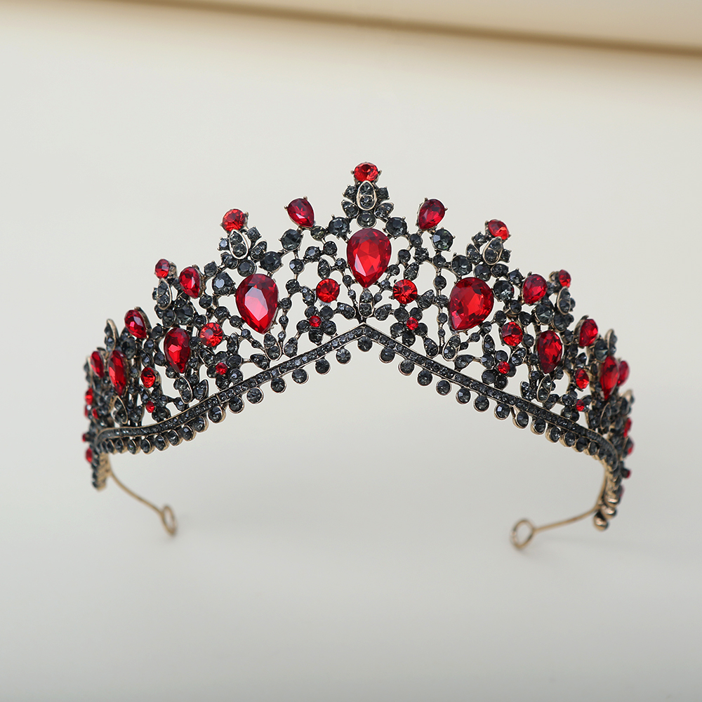 Dark Ruby Black Diamond Crown  - Women Queen Fashion recension och pris