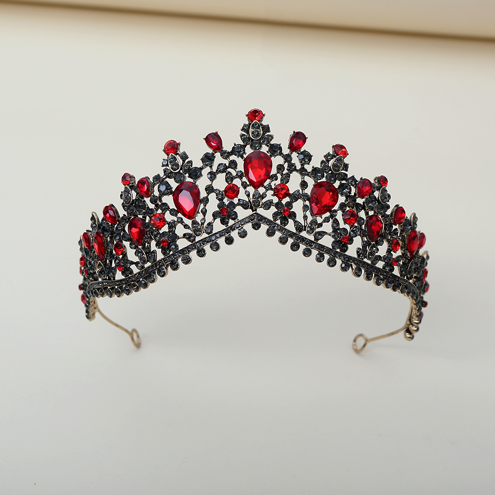 Dark Ruby Black Diamond Crown  - Women Queen Fashion recension och pris